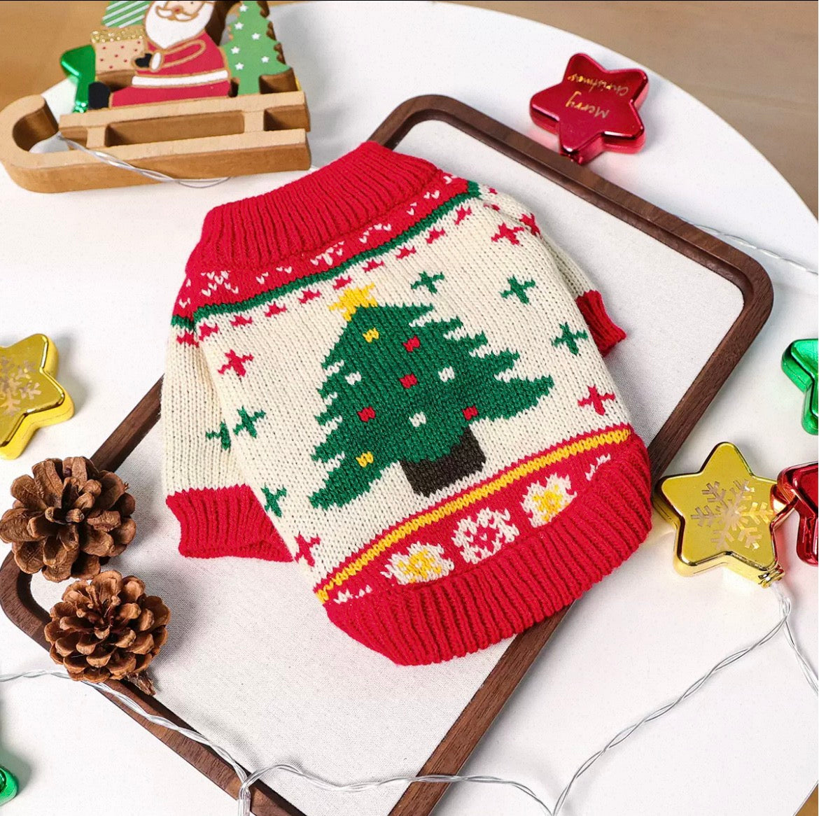 Cozy Christmas Knit Pet Sweater & Dress | Festive Holiday Dog & Cat Apparel