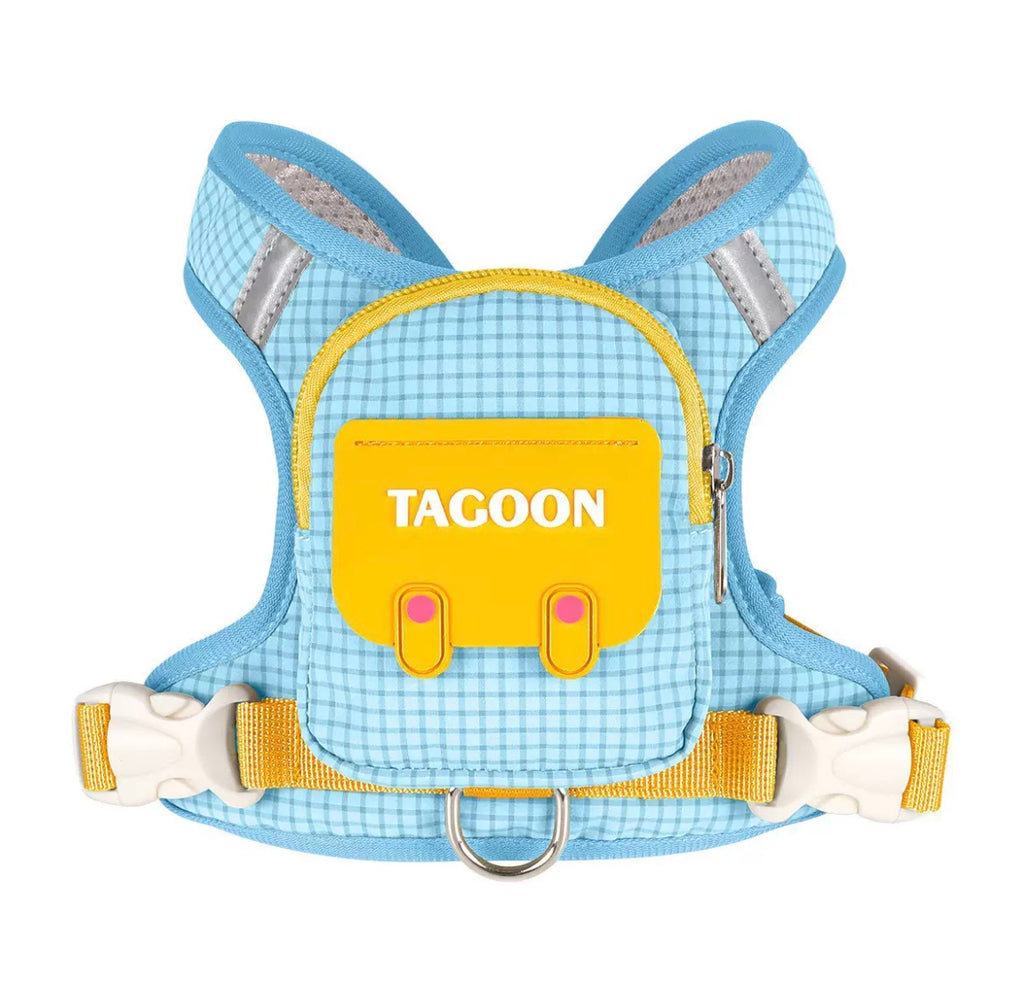 Cute Mini Backpack Pet Harness & Leash Set | No-Pull Escape-Proof Vest with Treat Pouch
