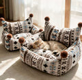 Calming Orthopedic Sofa Pet Bed | Removable Washable Couch for Dogs & Cats