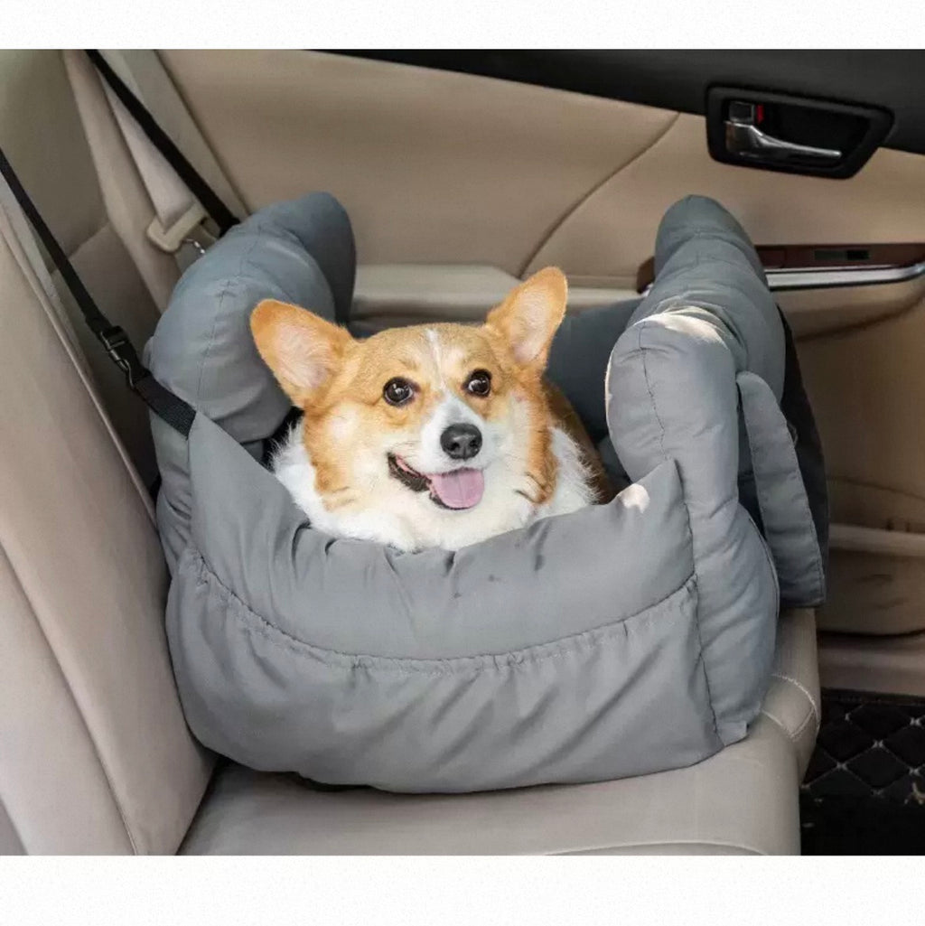 Deluxe Pet Car Booster Seat & Travel Safety Bed | Waterproof Washable Console & Passenger Carrier