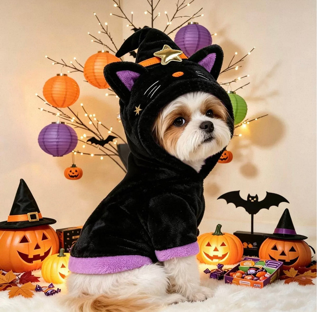 Festive Halloween Pet Costume Outfit | Cute Holiday Cosplay Clothes for Small Dogs & Cats