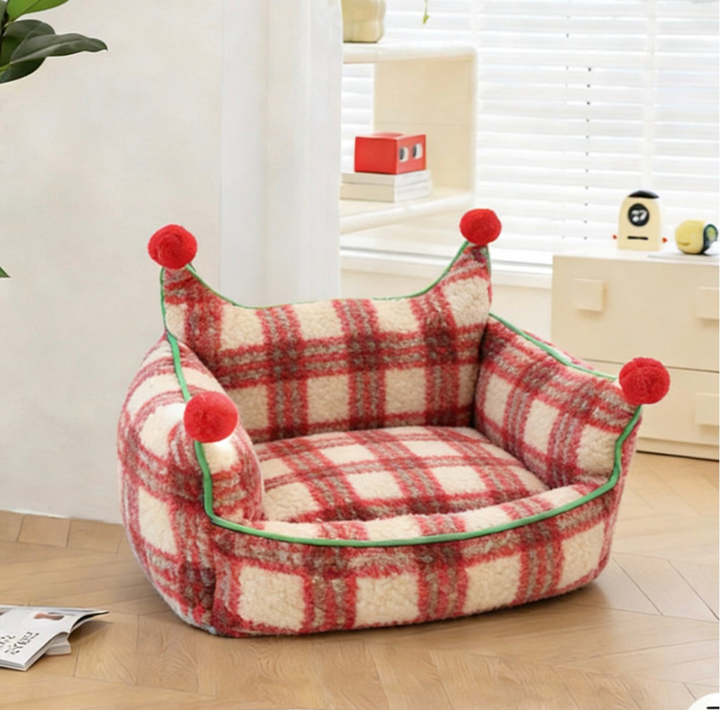 Calming Orthopedic Sofa Pet Bed | Removable Washable Couch for Dogs & Cats
