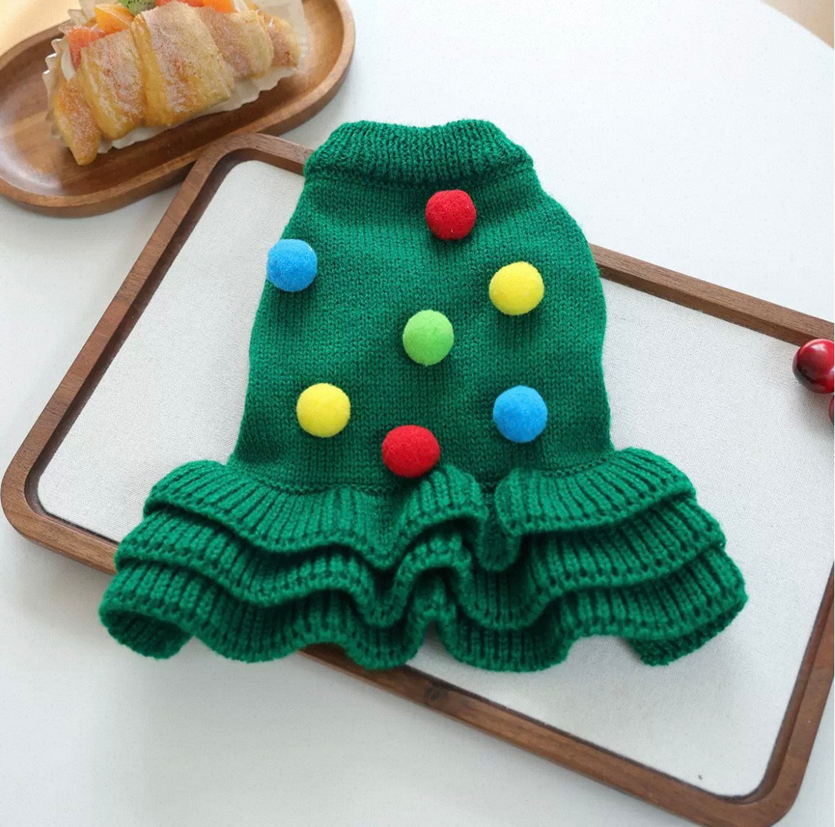 Cozy Christmas Knit Pet Sweater & Dress | Festive Holiday Dog & Cat Apparel