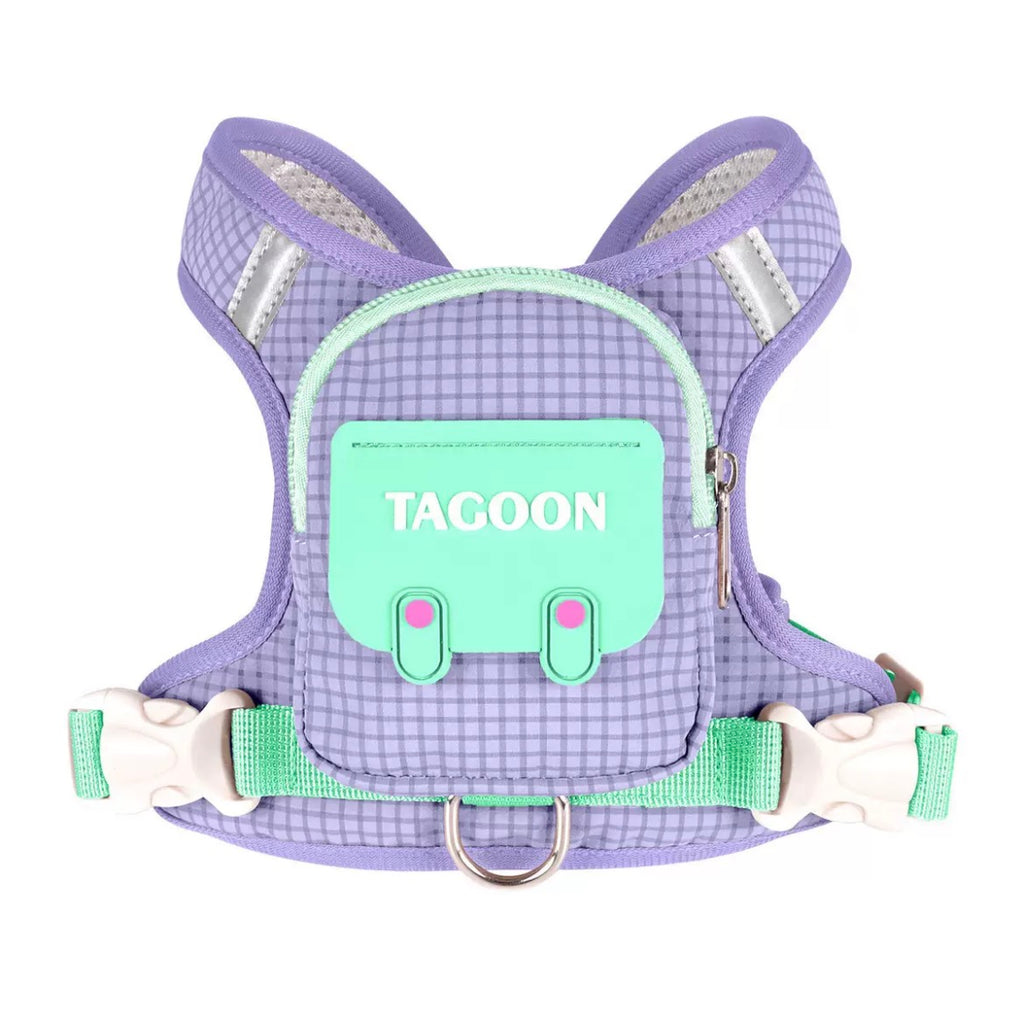 Cute Mini Backpack Pet Harness & Leash Set | No-Pull Escape-Proof Vest with Treat Pouch