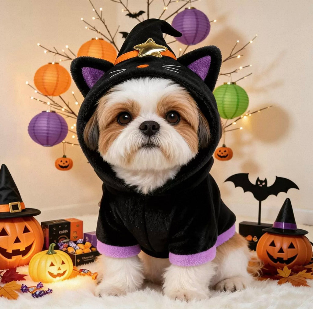 Festive Halloween Pet Costume Outfit | Cute Holiday Cosplay Clothes for Small Dogs & Cats