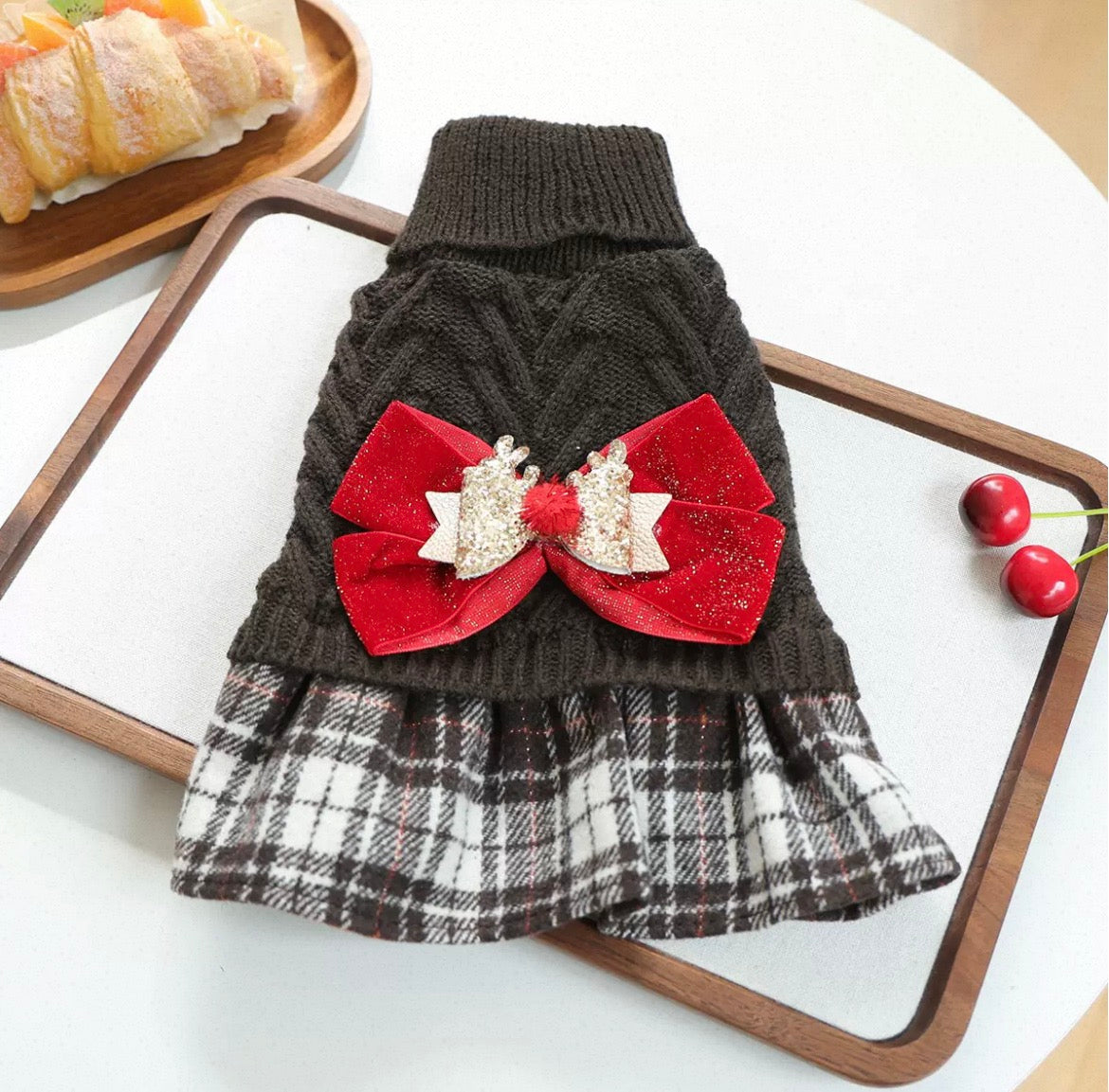 Cozy Christmas Knit Pet Sweater & Dress | Festive Holiday Dog & Cat Apparel